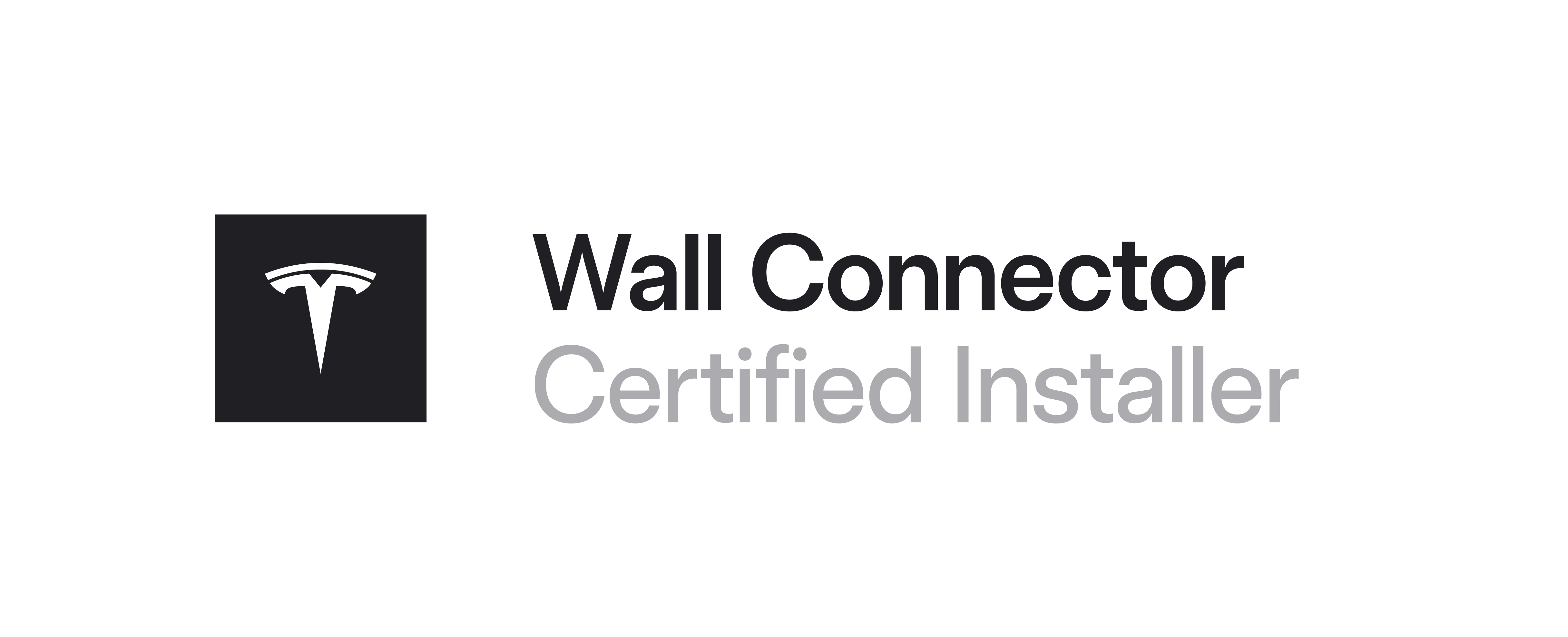 Tesla Wall Connector Certified Installer badge